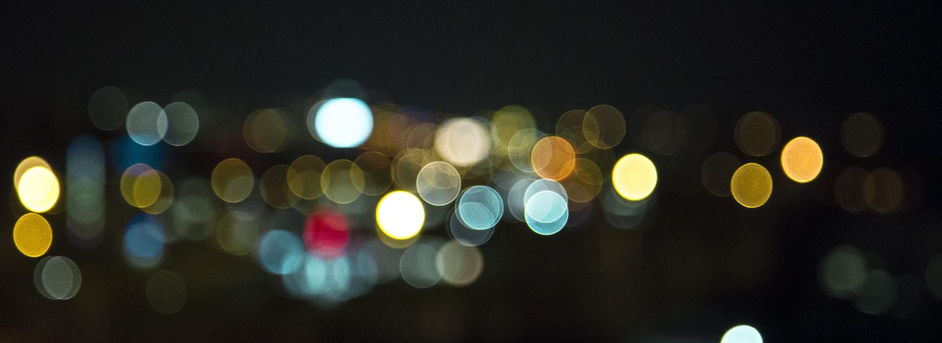 Blurred city lights at night